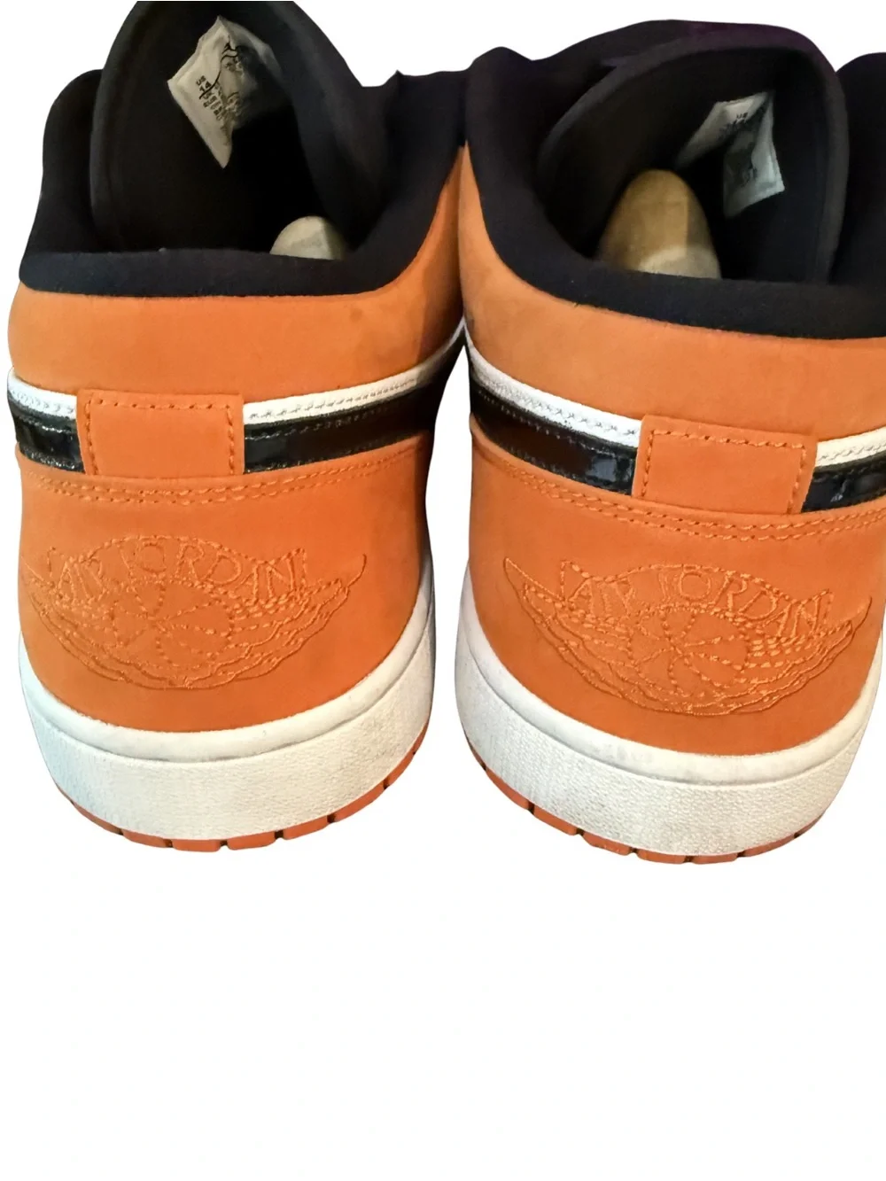 Jordan Low-Top Sneaker in Orange, Black and White